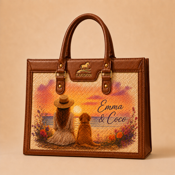 Custom Pet Luna Rebel Statement Cat Woven Handbag – Luxury Hand-painted Bag | Caoson Premium