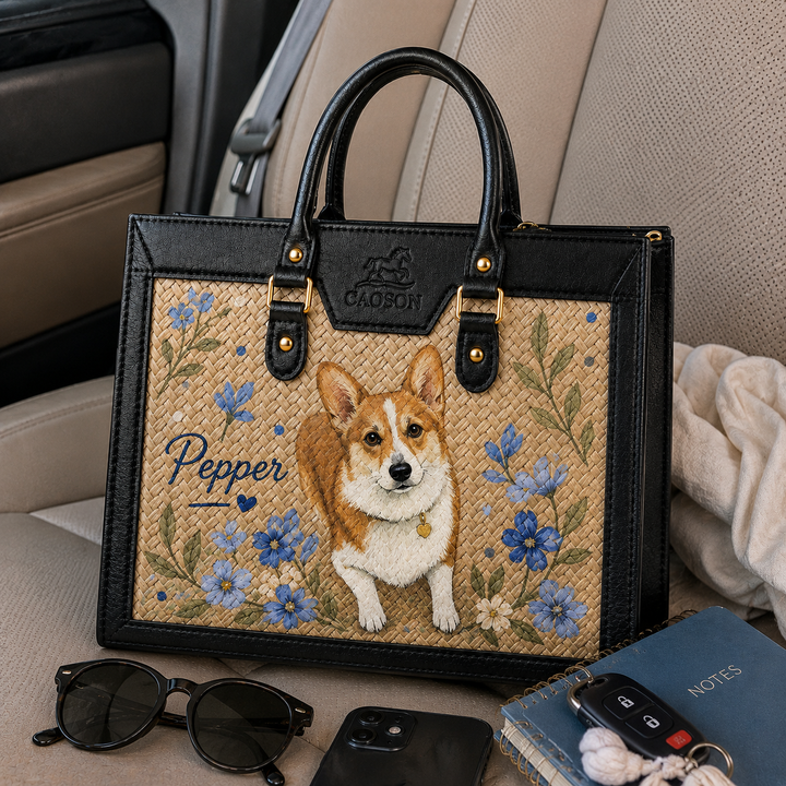Custom Pet  Hand-Painted Bag – Personalized Structured Woven Bag | Caoson Premium