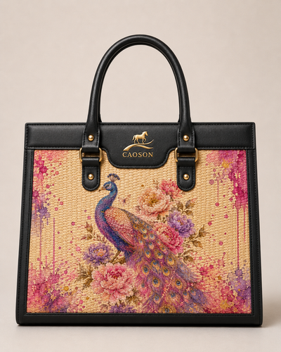 Caoson Luxury Tote — Peacock Bloom