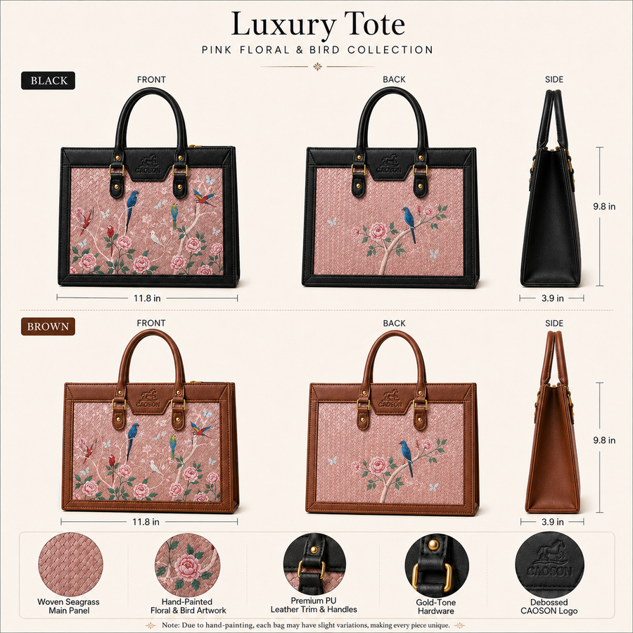 Custom Botanic Woven Handbag – Personalized Structured Woven Bag | Caoson Premium