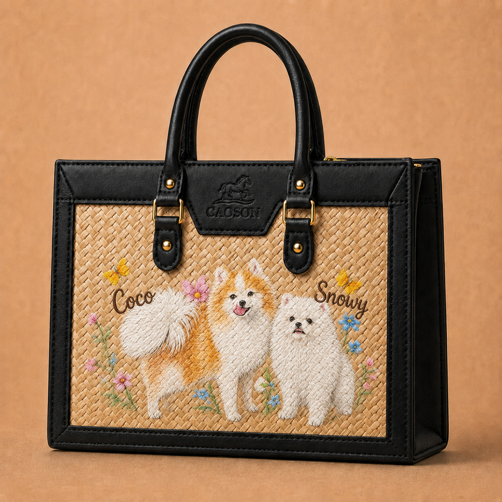 Custom Pet  Hand-Painted Bag – Personalized Structured Woven Bag | Caoson Premium