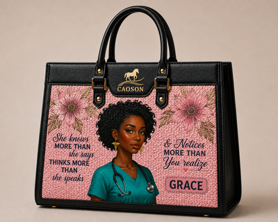 Caoson Luxury Tote — Nurse Floral Confidence
