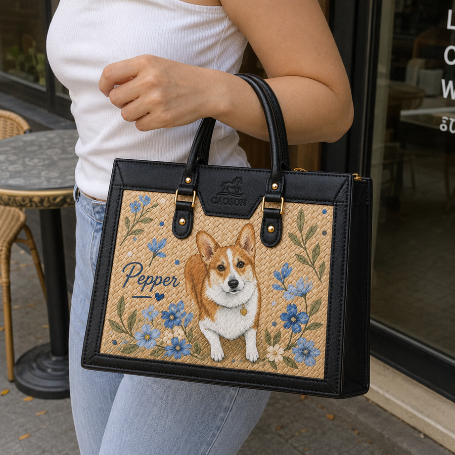 Custom Pet  Hand-Painted Bag – Personalized Structured Woven Bag | Caoson Premium