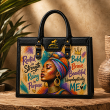 Hand-Painted African Queen Bag – Ethnic Fashion Structured Woven Bag | Caoson Premium