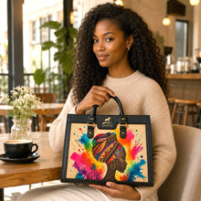 Hand-Painted Tribal Art Tote – Afrocentric Woven Grass Bag | Caoson Premium