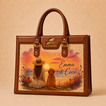 Custom Pet Woven Handbag – Luxury Hand-painted Bag | Caoson Premium