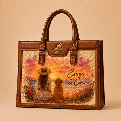 Custom Pet Luna Rebel Statement Cat Woven Handbag – Luxury Hand-painted Bag | Caoson Premium
